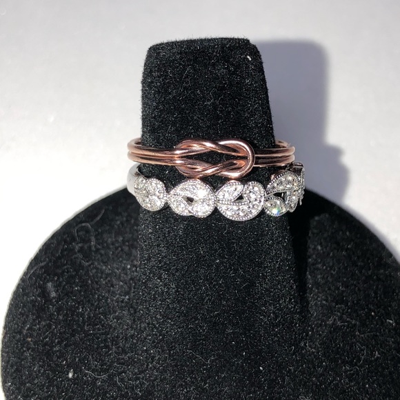 15/20 Rose-Gold Filled double knots ring,S:7 - Picture 8 of 9